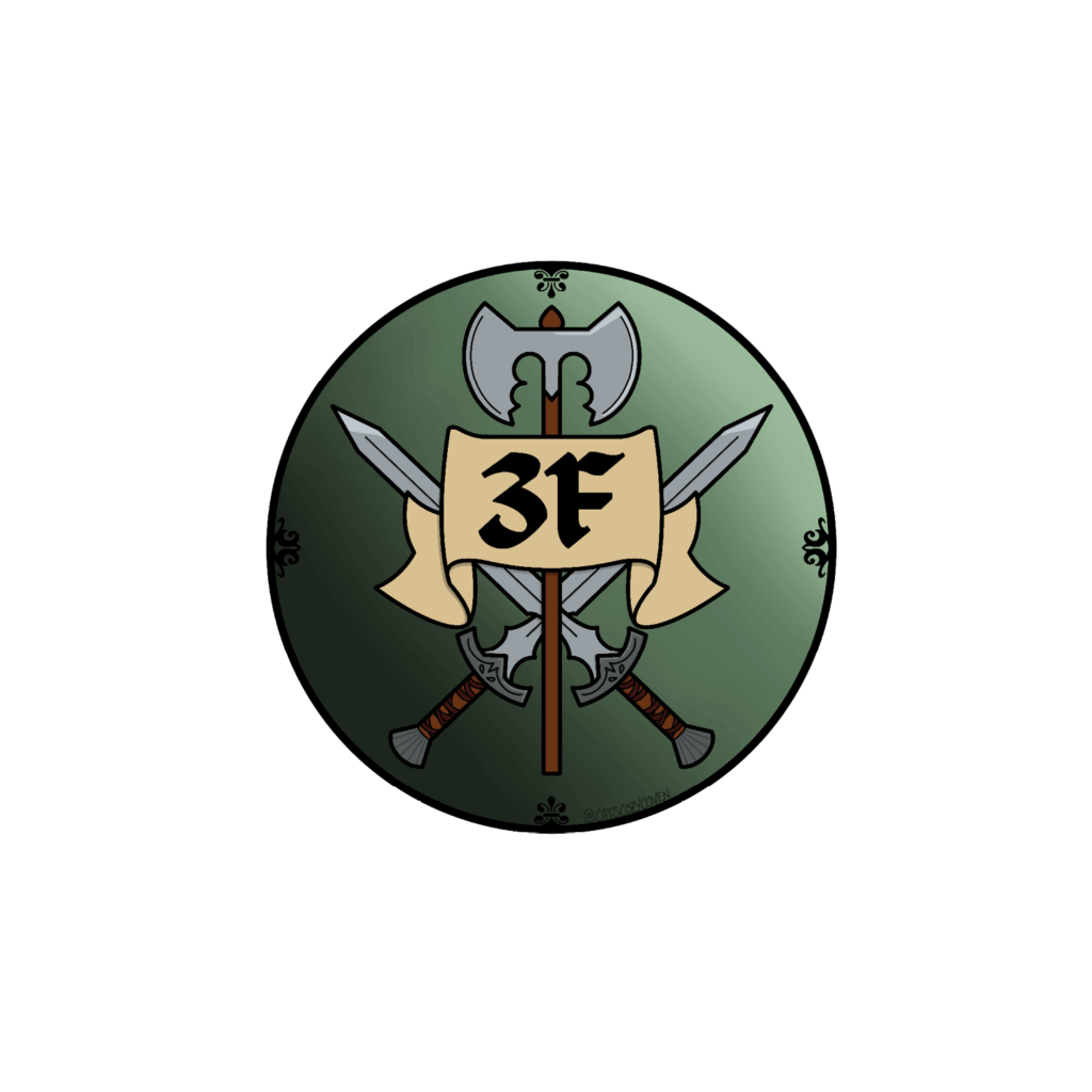 3F axe sticker