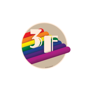 3F rainbow sticker